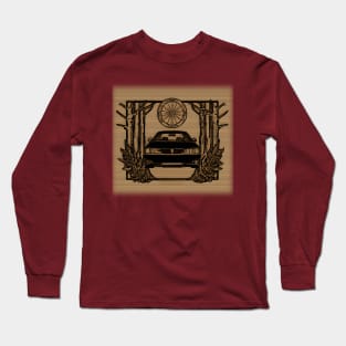 a black car between the woods Long Sleeve T-Shirt